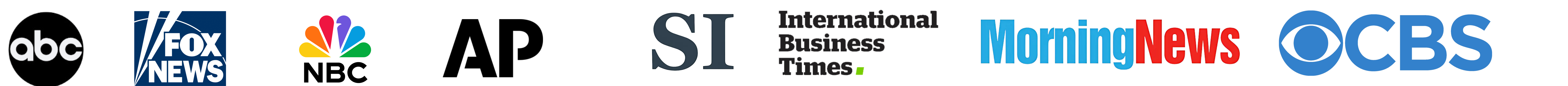 ABC · Fox News · NBC · AP · SI · International Business Times · Morning News · CBS
